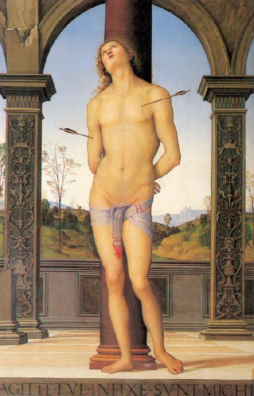 PERUGINO, Pietro Saint Sebastian Sweden oil painting art